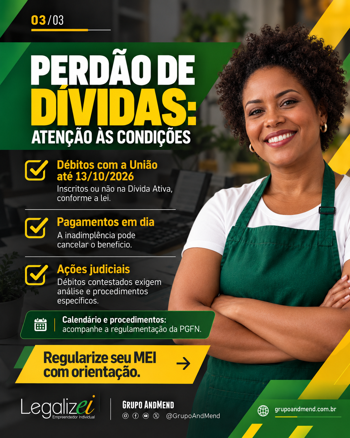 Empreendedora confiante em destaque no slide (1)
